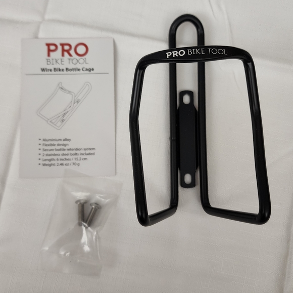 NIB Pro Bike Tool Wire Bottle Cage Two Black - Picture 3 of 6